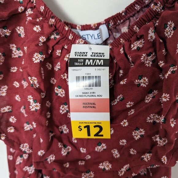 MyStyle, festival, Floral, Midi Dress, red, Size M, New with Tag - Picture 6 of 6